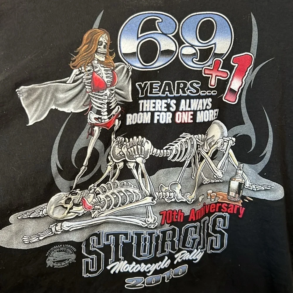 Sturgis 70th Anniversary 2010 Funny Graphic Men’s T Shirt Size 3X